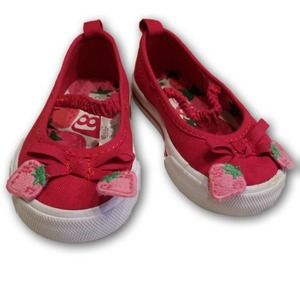 Crazy 8 Strawberry Ballet Flat Dress Shoes Red 5T